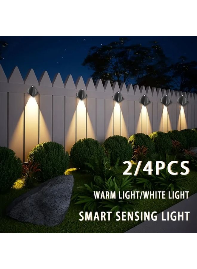 4 قطع إضاءة LED ذكية داخلية للجدار مع حساس حركة، مصباح ليلي حديث - Image 2