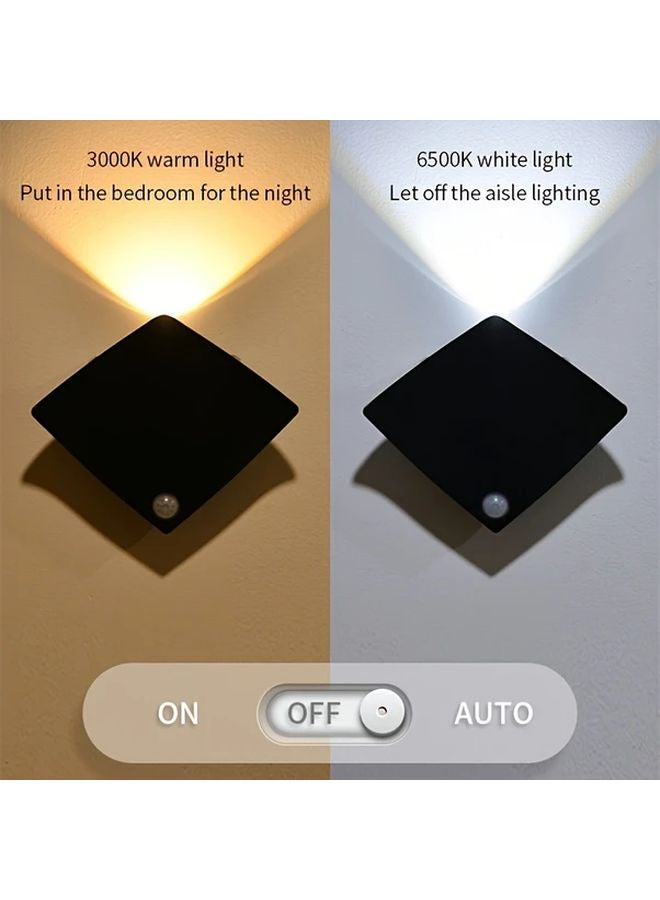 4 قطع إضاءة LED ذكية داخلية للجدار مع حساس حركة، مصباح ليلي حديث - Image 5