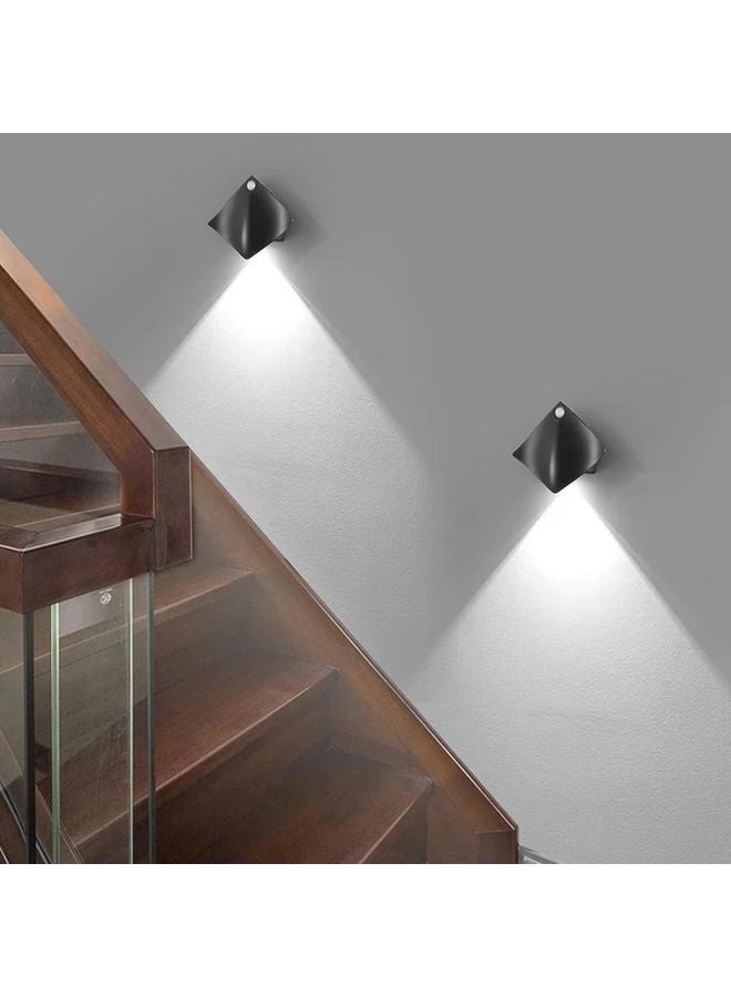 4 قطع إضاءة LED ذكية داخلية للجدار مع حساس حركة، مصباح ليلي حديث - Image 4