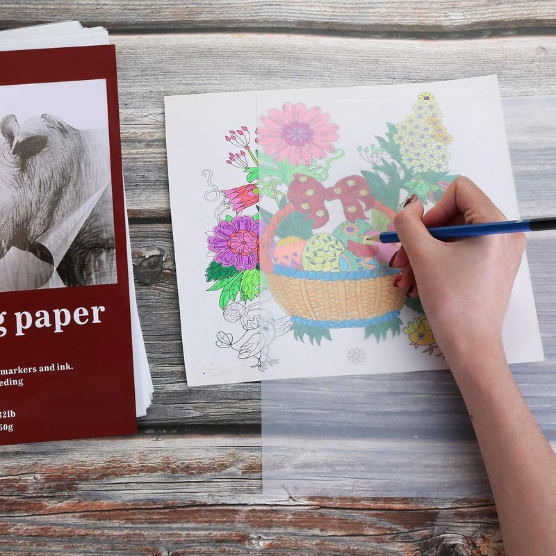 Image Tracing Paper, A4 Size 9”x12” 250 Sheets Artist’s Translucent Tracing Paper for Pencil, Marker and Ink - Trace Images, Sketch, Preliminary Drawing, Overlays 32 LB / 50 GSM - Image 5
