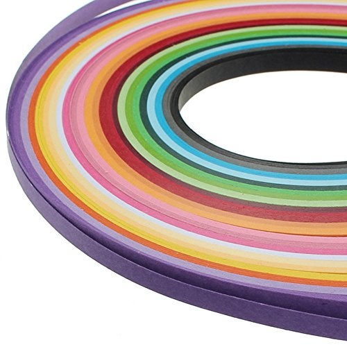 ODETOJOY Quilling Paper Strips 10mm 260 Strips Set DIY Origami Paper Quilling Art Length 39cm (26color 10mm) - Image 4