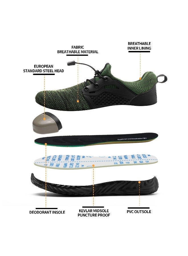 SLIMTA Safety Shoes for Men and Women, Steel Toe Boots, Lightweight Breathable Work Sneakers, Non-Slip Puncture Proof Industrial Protective Footwear - Image 4