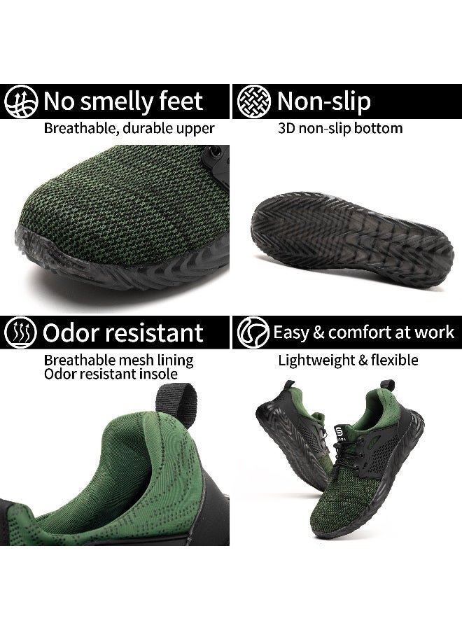 SLIMTA Safety Shoes for Men and Women, Steel Toe Boots, Lightweight Breathable Work Sneakers, Non-Slip Puncture Proof Industrial Protective Footwear - Image 3
