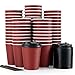 LITOPAK 80 Pack Insulated Ripple Wall 12 oz Disposable Paper Cups Three Layer Insulated Hot Paper Coffee Cups with Lid and Straws for Parties Picnics and Travel - Image 1