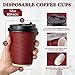 LITOPAK 80 Pack Insulated Ripple Wall 12 oz Disposable Paper Cups Three Layer Insulated Hot Paper Coffee Cups with Lid and Straws for Parties Picnics and Travel - Image 4