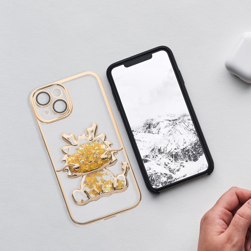 📱 غطاء هاتف من مادة م نة بتصميم كرتوني تنين مع حماية للكاميرا لهواتف آيفون - Image 5