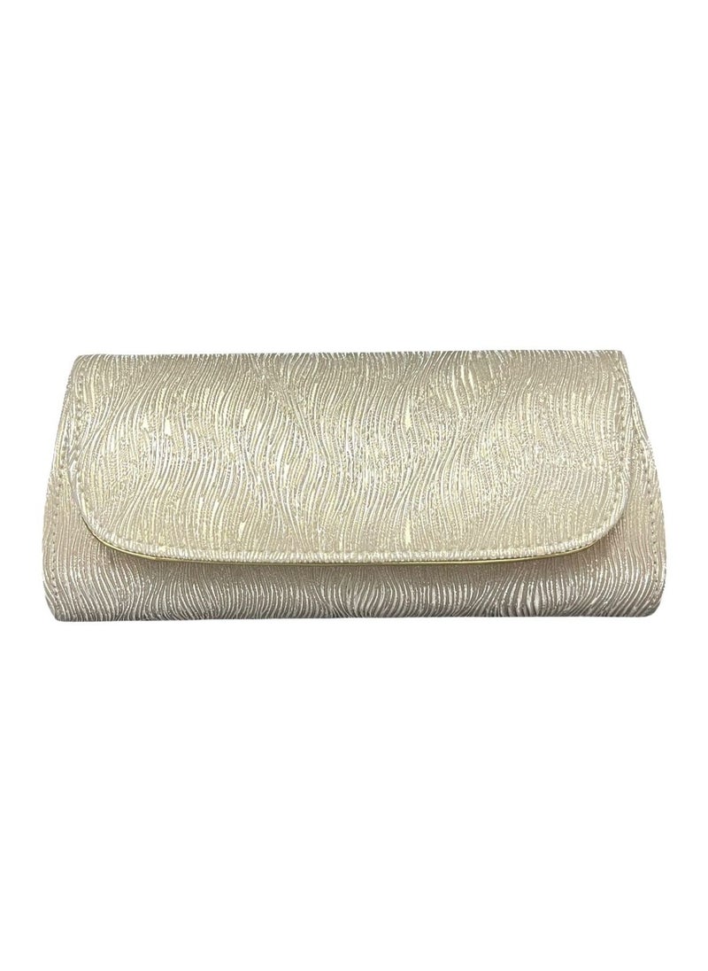 Vbranda Elegant evening clutch with a long rectangular shape, fully embellished with sparkling details VS-30-GOLD  - Image 2
