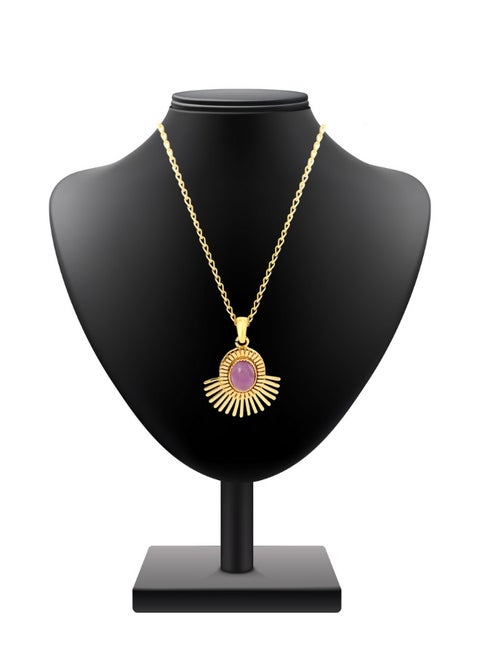 Radiant Handcrafted Purple Amethyst Necklace for Women - Elegant Radiation Protection and Style Statement