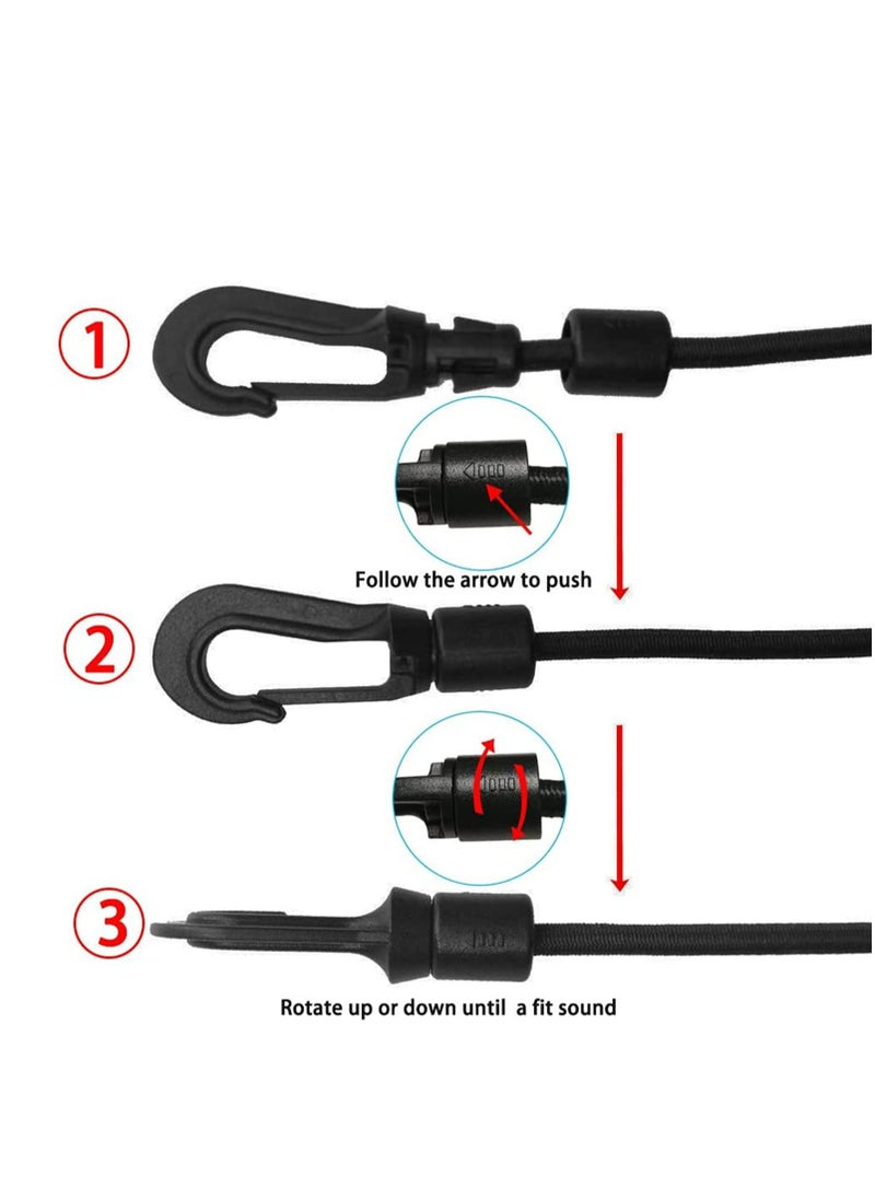 Arabest Elastic Bungee Shock Cord - Kayak Stretch String Rope with Bungee Shock Cord Hook Suitable for Kayaks Boat Camping Accessories, Exercise, Fitness and Outdoor Enthusiasts  - Image 3