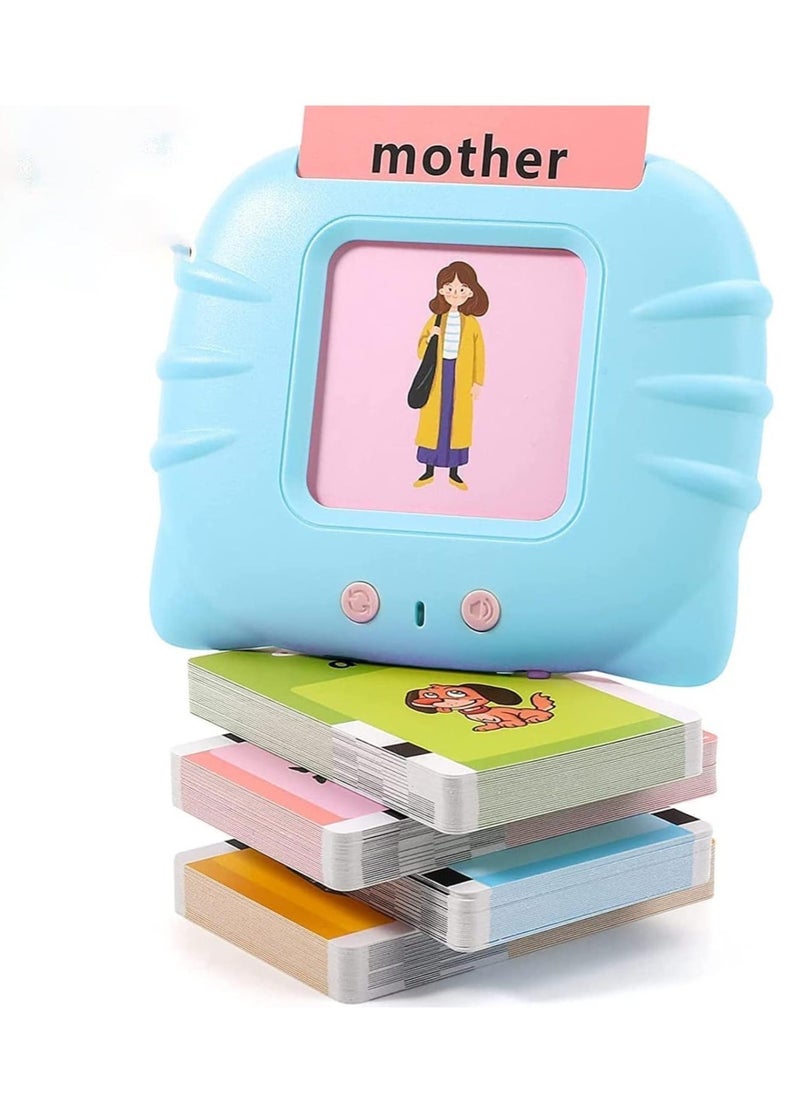 Talking Flash Cards Learning Toys for Toddlers 2 3 4 5 6 Year Old Kids Arabic and English Letters Speech Therapy Word Game Toy Early Enducation Teaching 112 Pcs Cards 224 Words Machine - Image 1