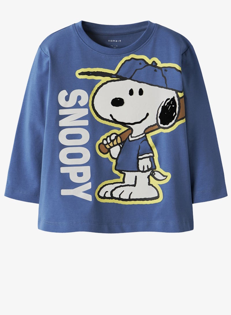 NAME IT Kids Snoopy Graphic Crew Neck T-Shirt - Image 1