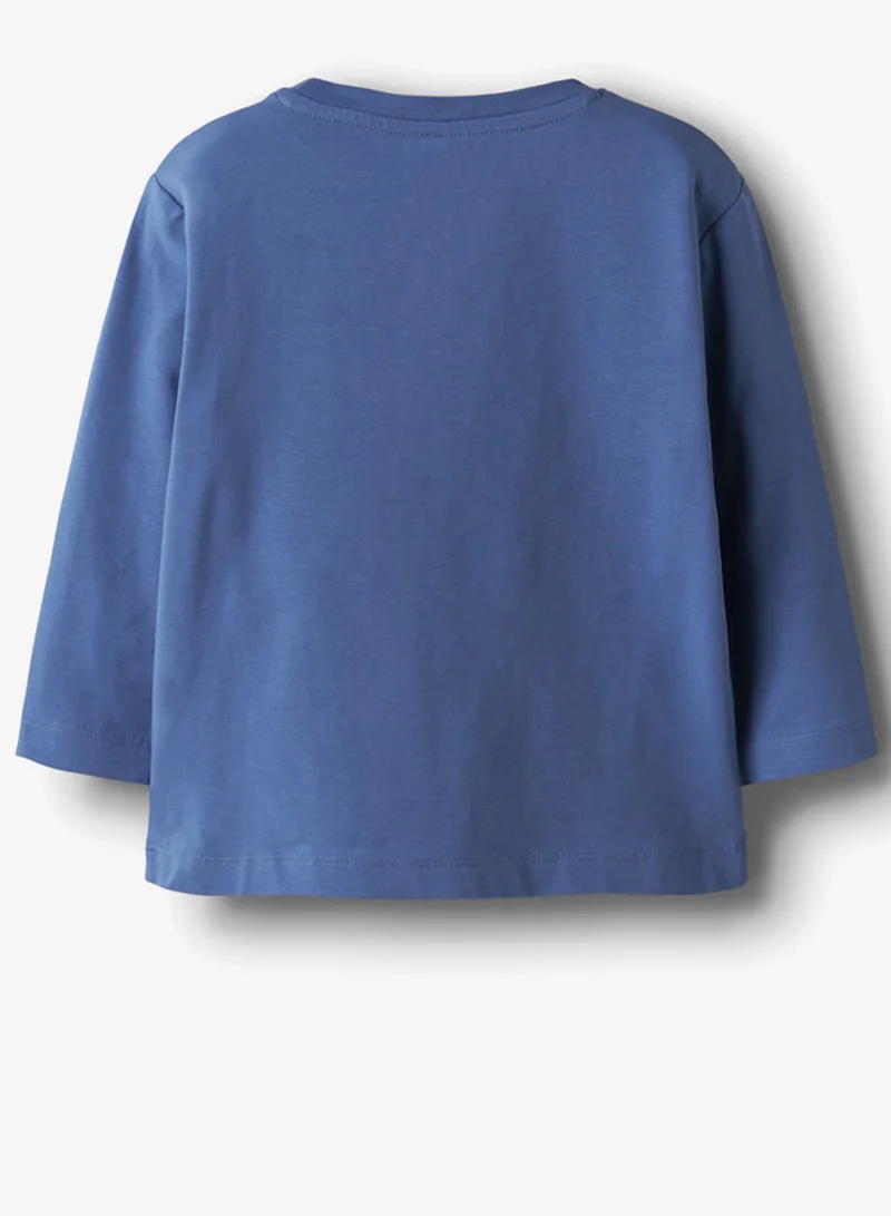 نيم ات تيشيرت للأطفال بياقة مستديرة بطبعة سنوبي