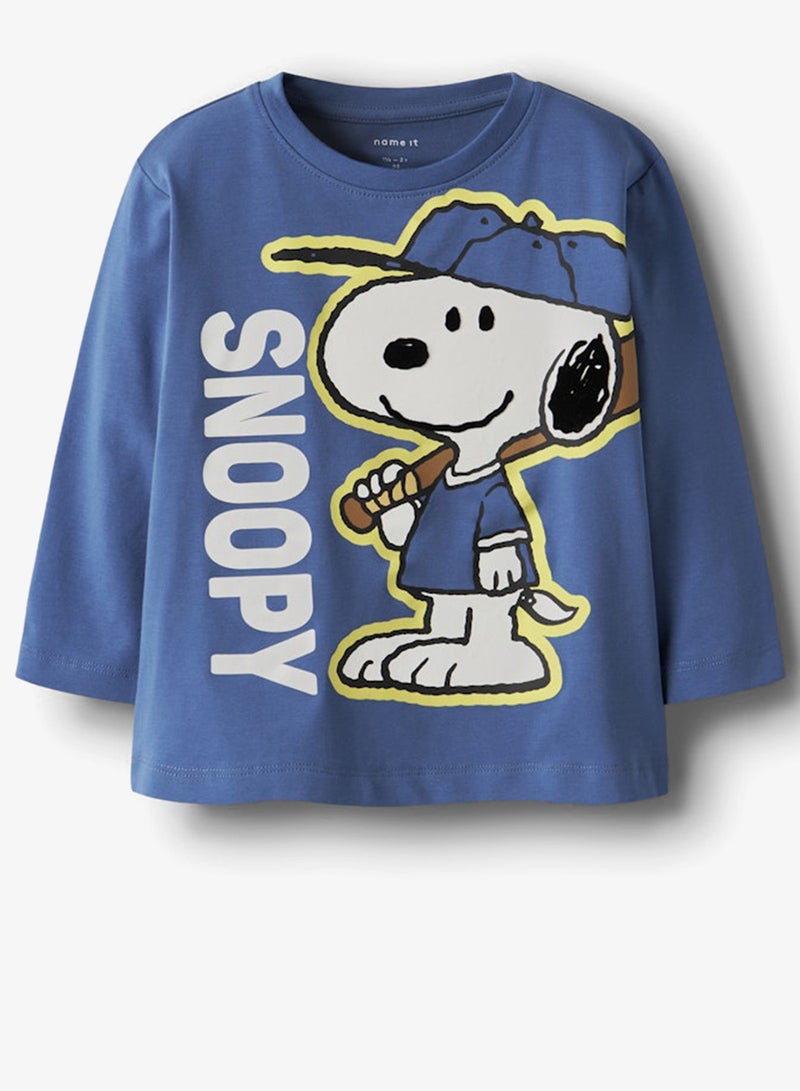 NAME IT Kids Snoopy Graphic Crew Neck T-Shirt - Image 4