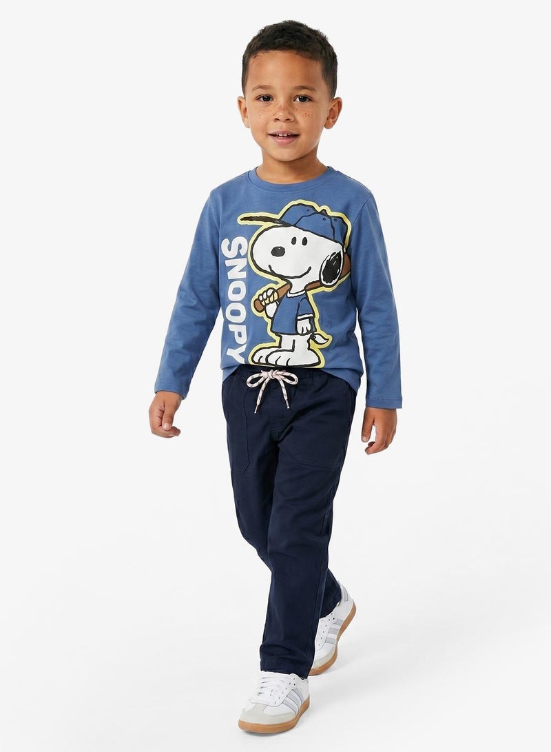 NAME IT Kids Snoopy Graphic Crew Neck T-Shirt - Image 1