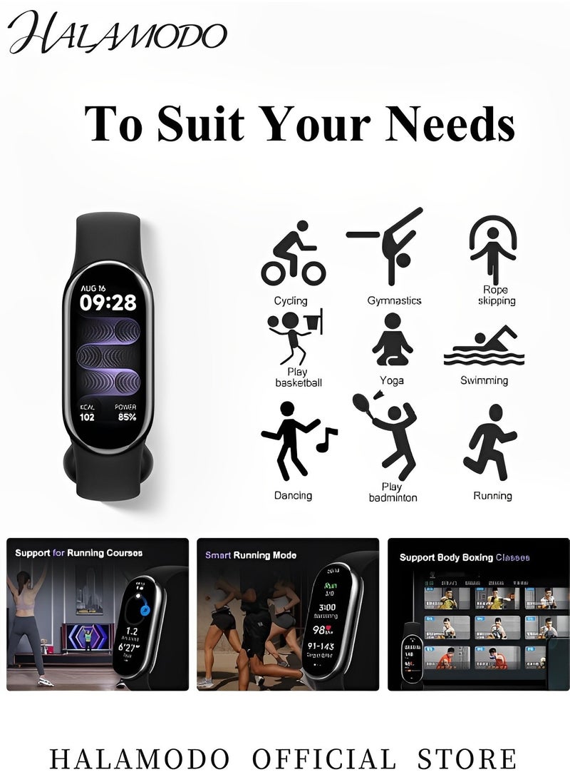 HALAMODO M8 Smart Bracelet Fitness Tracker Watch Bluetooth Sport Watch HD Screen Heart Rate Blood Oxygen Sport Watch Long Battery Life Watch  - Image 4