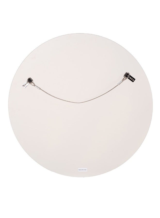 Skylar مرآة سكاي لار الدائرية | مرآة متعددة الوظائف لغرفة المعيشة | مرآة لطاولة الكونسول بتصميم حديث للمدخل الضيق L80xW80xH1.6cm - بني - Image 4