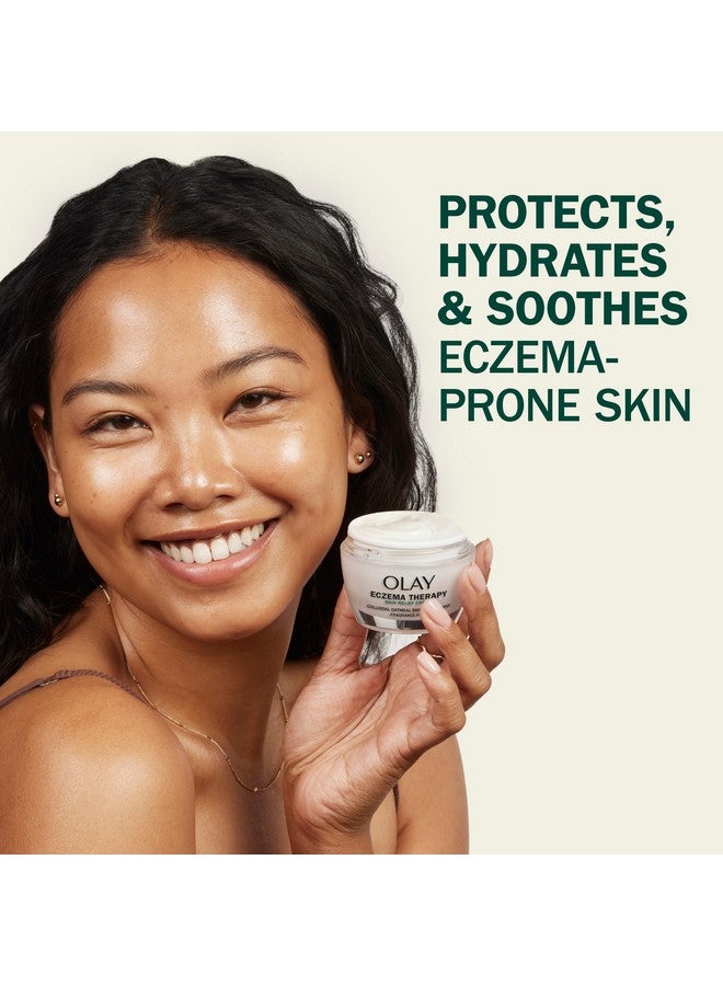 Olay Sensitive Eczema Therapy Face Moisturizer Skin Relief Cream, 1.7 fl oz Fragrance-Free Skin Care Treatment with Colloidal Oatmeal - Image 2