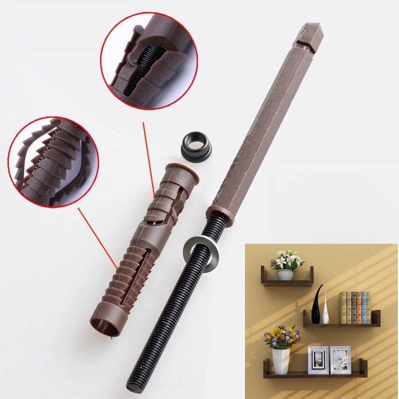 Floating Shelf Brackets, Heavy Duty Invisible Shelf Brackets,DIY Custom Hardware Blind Supports Shelves (4, (Ø10 x100 MM)) - Image 5