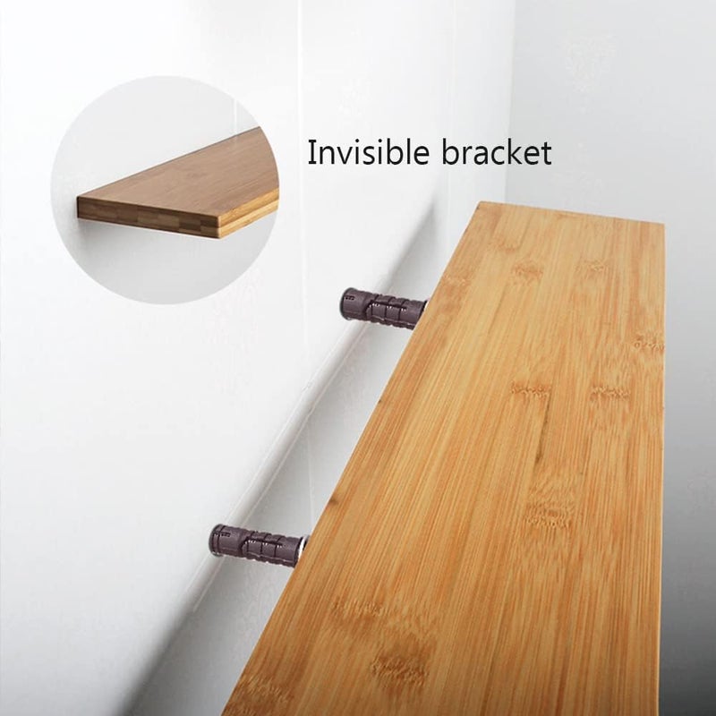 Floating Shelf Brackets, Heavy Duty Invisible Shelf Brackets,DIY Custom Hardware Blind Supports Shelves (4, (Ø10 x100 MM)) - Image 3