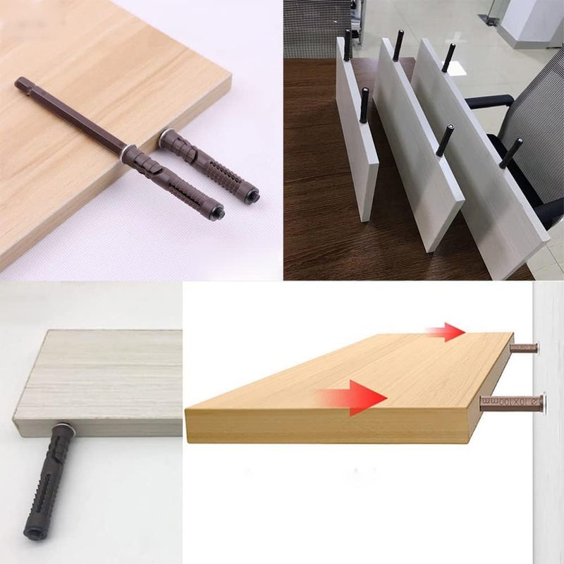 Floating Shelf Brackets, Heavy Duty Invisible Shelf Brackets,DIY Custom Hardware Blind Supports Shelves (4, (Ø10 x100 MM)) - Image 1