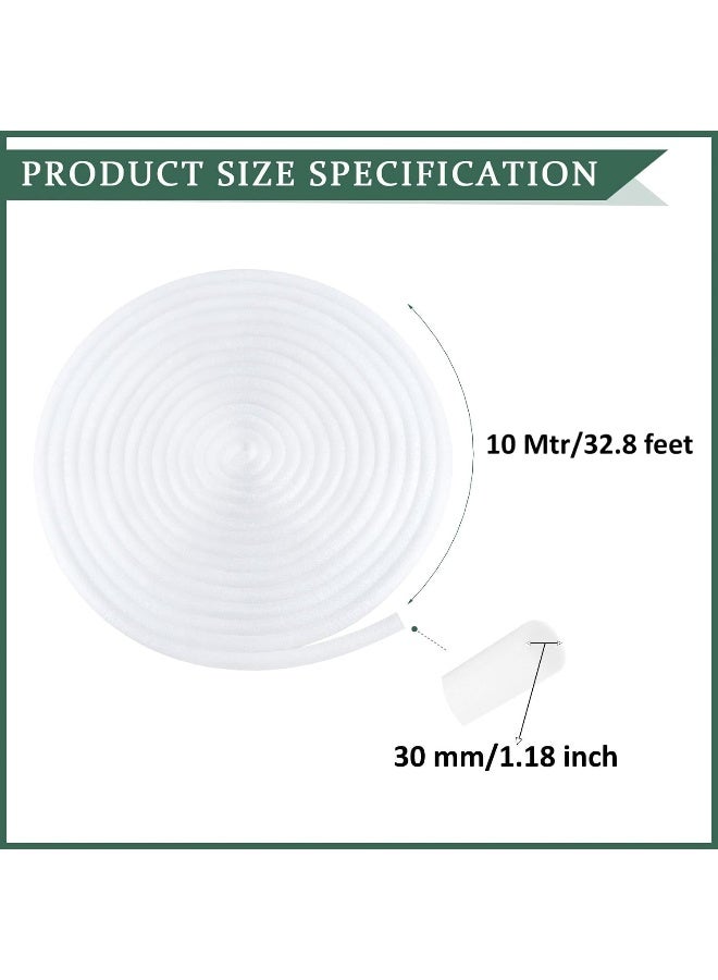 Biella 10Mtr White Colour Backer Rod For Gaps And Joints, Foam Rope Caulk Crack Joint Filler Roll Seal Weather Strip For Home Construction (30Mm) - Image 2