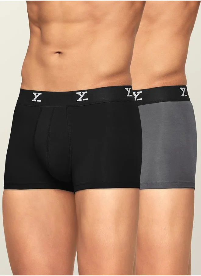 اكس واي اكس اكس Pack of 2 - Logo Waistband Detail Trunks by Styli