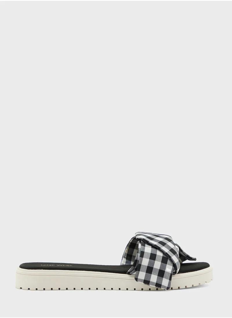 NINE WEST Checked Sandals