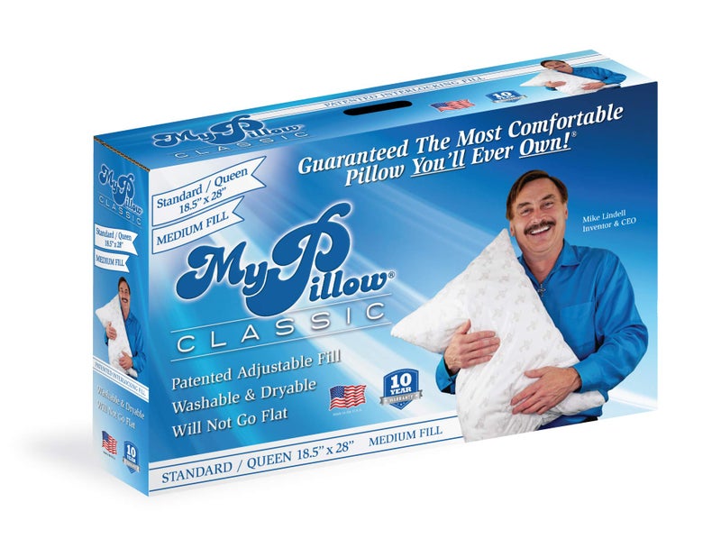 MyPillow MyPillow Classic Pillow StandardQueen White Medium 
