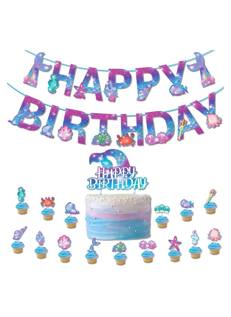 LA FIESTA Mermaid Birthday Decorations for Kids - Image 2