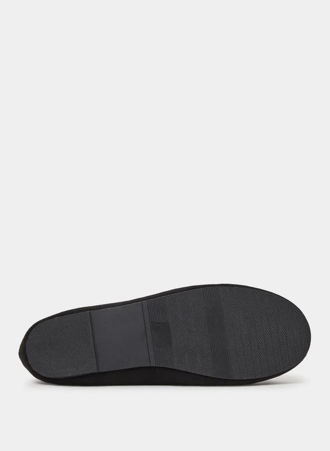 Styli Black Plain Bow Detail Ballerina Shoes for Women | Best Price UAE