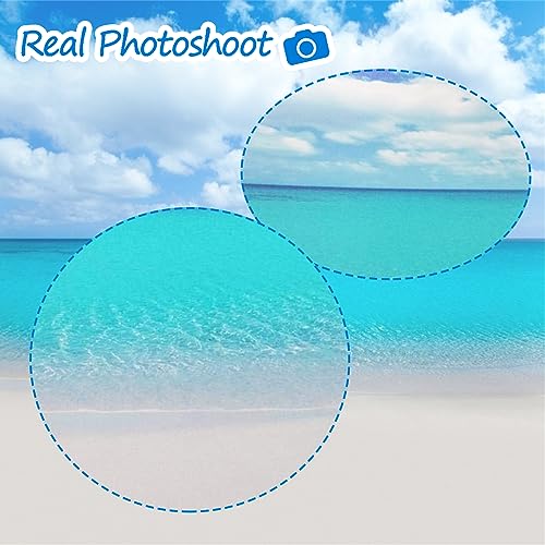 AOFOTO 10x10ft Sea Beach Photography Background Blue Ocean Backdrop Clear Sky Clouds Kid Girl Lovers Boy Adult Artistic Portrait Wedding Seaside Holiday Photoshoot Studio Props Video Drape Wallpaper - Image 4