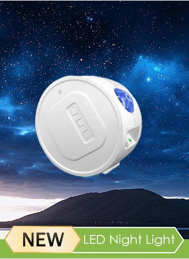LED Ocean Corrugated Starry Sky Sleep Projector Light,Star Galaxy Light Projector Ocean Wave LED Night Light Lamp with Remote Control Colors Changing Music Bluetooth Speaker Timer for Baby