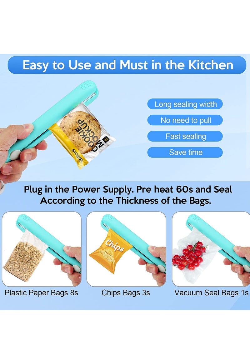 SYOSI Mini Chip Bag Heat Sealer Portable Food Sealer Bag Resealer for Food Storage Plastic Bags Snack Bags vacuum sealer bags Handheld Sealing Machine for Candy Bag - Image 5