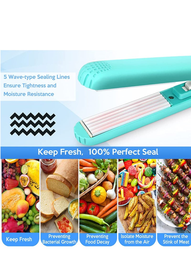 SYOSI Mini Chip Bag Heat Sealer Portable Food Sealer Bag Resealer for Food Storage Plastic Bags Snack Bags vacuum sealer bags Handheld Sealing Machine for Candy Bag - Image 2