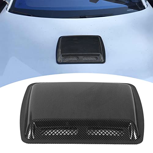 Shanrya Hood Scoop Vent Bonnet Cover, Easy Installation Sturdy Elegant Decorative Air Intake Covers with Self Adhesive Design for Car Vehicles(Carbon Fiber Pattern) - Image 2