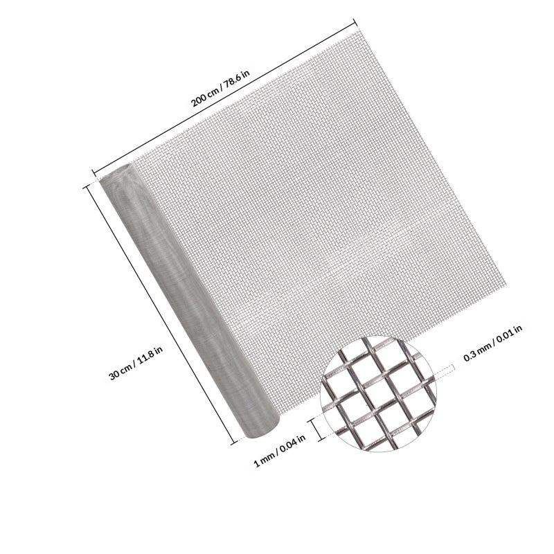 1 Roll Metal Screen Mesh Stainless Steel Screen Vents Screen Mesh Cabinet Door Mesh Stainless Steel Wire Mesh - Image 2