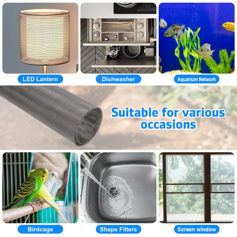 1 Roll Metal Screen Mesh Stainless Steel Screen Vents Screen Mesh Cabinet Door Mesh Stainless Steel Wire Mesh - Image 5