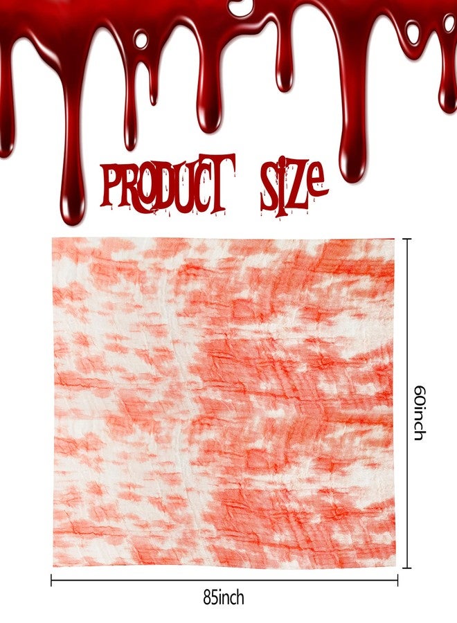 LFUTARI 3 PCS Halloween Bloody Gauze Table Cover- 85" x 60"Bloody Handprint Rectangle Tablecloth - Scary Halloween Table Cover for Halloween Decoration, Spooky Parties (3) - Image 2