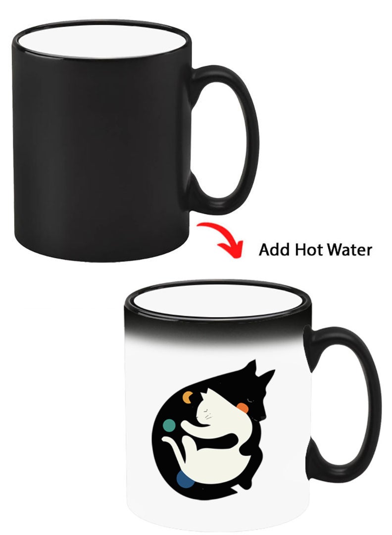 Theodor Color Changing Heat Sensitive Ceramic Mug, Image Revealed When HOT Liquid is Added! More Hugs - Image 1