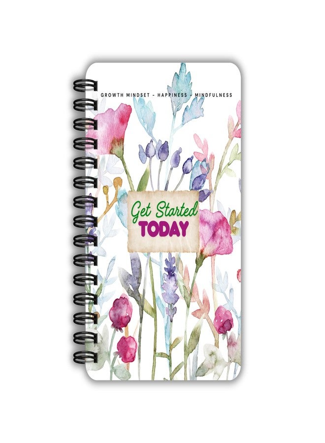 EKDALI Water Colour Floral Cover Notebook Journal | A5 Size |144 dot grid Pages | 90 GSM Natural Shade| Wiro Bound| Mindfulness prompts - Image 1