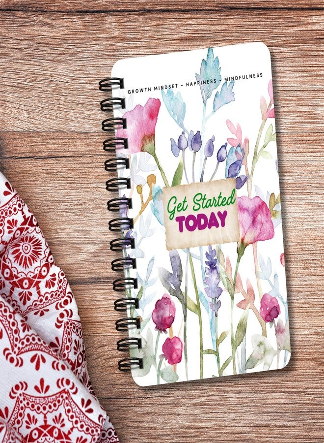 EKDALI Water Colour Floral Cover Notebook Journal | A5 Size |144 dot grid Pages | 90 GSM Natural Shade| Wiro Bound| Mindfulness prompts - Image 2