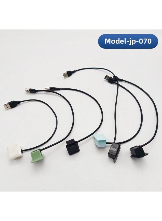 Backpack Usb Charging Cable Bag Android Data Cable Luggage External Usb Charging Cable Interface Accessories-Color:Model-jp-070 (ordinary Fast Charging Type)  - Image 1