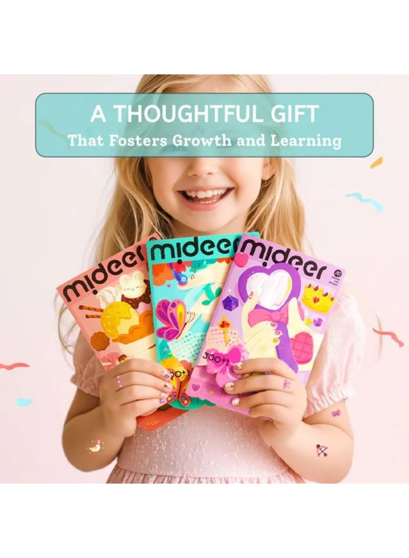 MiDeer Nail Stickers for Kids – Garden Party Theme | 300pcs Glitter, Glow, Laser & Diamond Styles | Peel & Stick Nail Art for Girls | Safe, Water-Resistant, Long-Lasting | Ages 3+ - Image 5