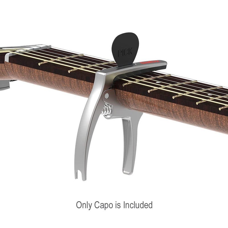GALUX GC-500A 3in1 Zinc Metal Capo for Acoustic and Electric Guitar (SILVER) - Image 5