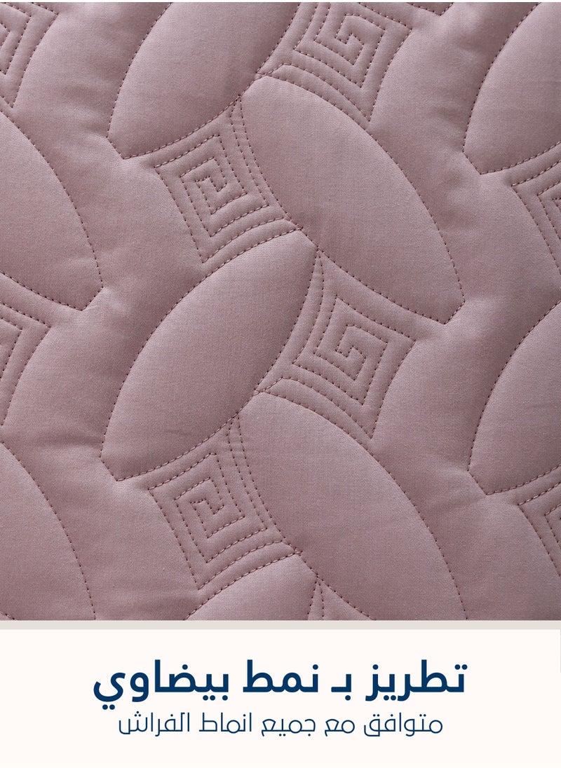 Master Home Textile 3Piece Cotton Bedspread Set Fits 120 x 200 cm Single Size Bed Single Size Compressed Comforter Set Elmira Series  - Image 5