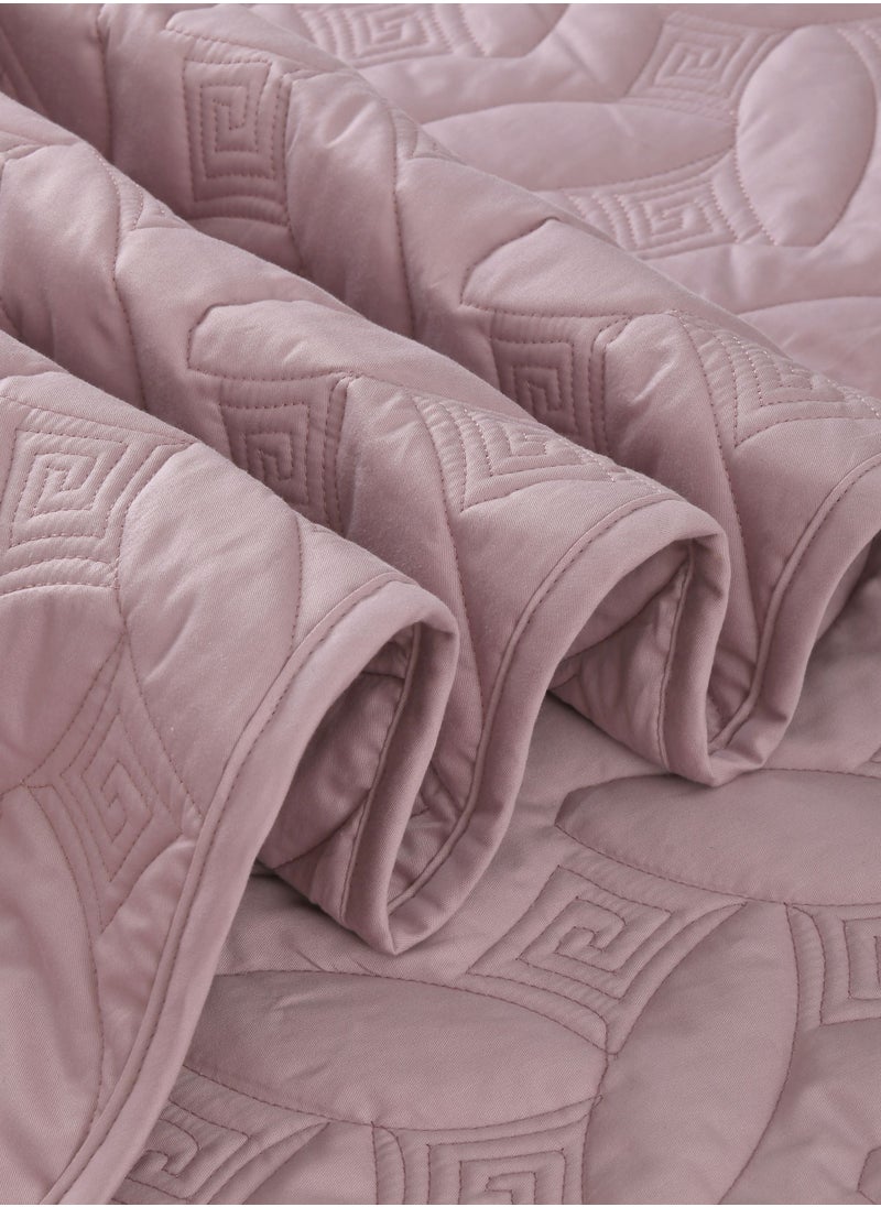 Master Home Textile 3Piece Cotton Bedspread Set Fits 120 x 200 cm Single Size Bed Single Size Compressed Comforter Set Elmira Series  - Image 3