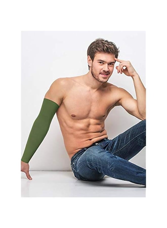9 Pairs Uni UV Protection Sleeves Cooling Sun Sleeves Long Arm Sleeves Ice Silk Arm Cover Sleeves - Image 4