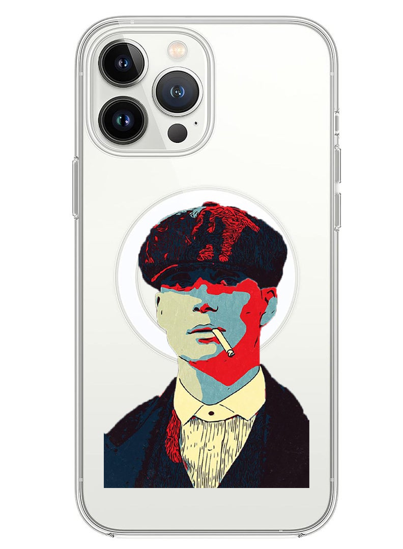 Theodor Magnetic Case for iPhone 14 Pro Max 6.7-inch Compatible with MagSafe Wireless Charging, Shockproof Phone Bumper Cover Peaky Blinder - Image 1