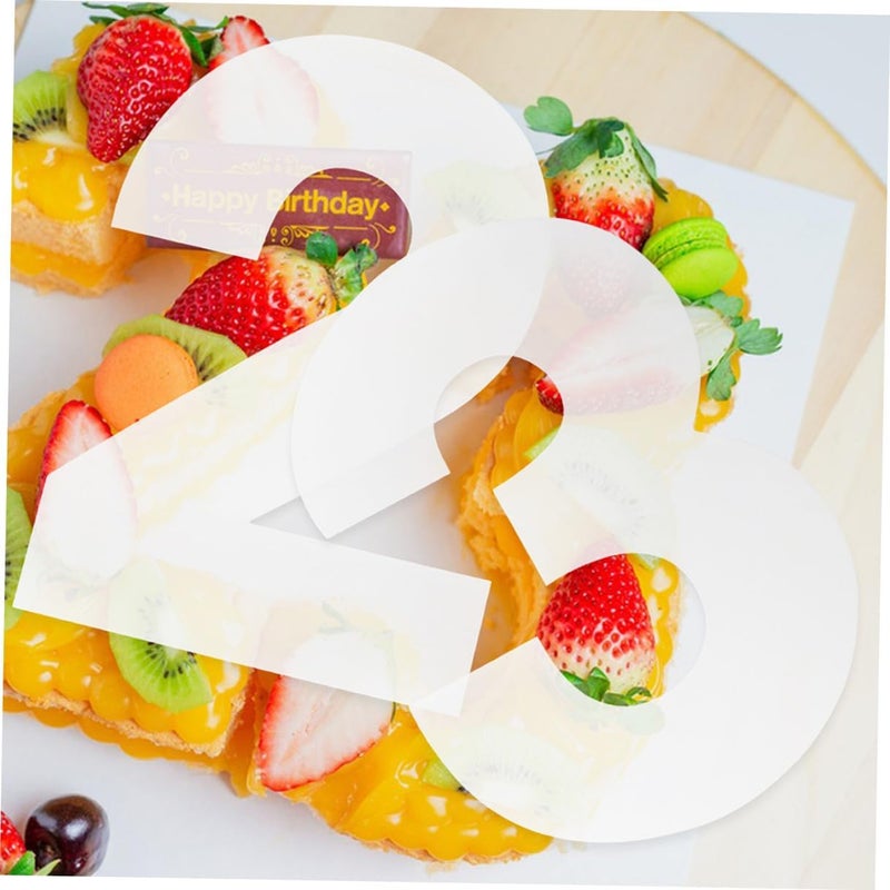 Generic Number Cake Stencils Set 0-8 for Baking 10-inch Plastic Mousse Cake Molds DIY Decorating Tools for Birthday Party and Celebration, Easy Release Number Baking Templates (2 Sets) - Image 4