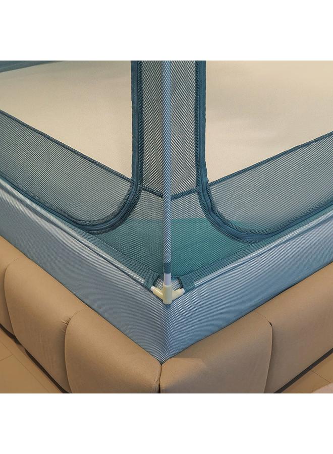 Bluejw 2024 New Lace Layer Bed Type Seat Bed Mosquito Net Three-door Anti-fall Self-connecting Bracket Bedroom Mosquito Net Wholesale - Image 5